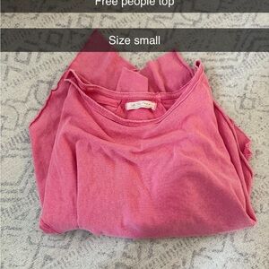 Free People Pink Sleeveless Muscle Tee